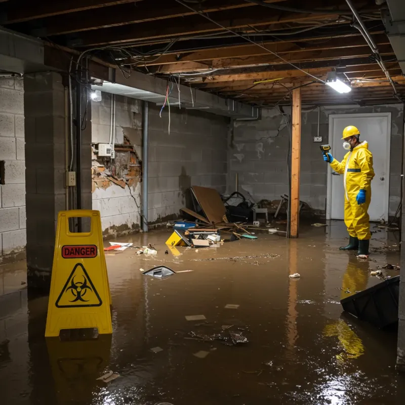 Flooded Basement Electrical Hazard in Helena, AL Property